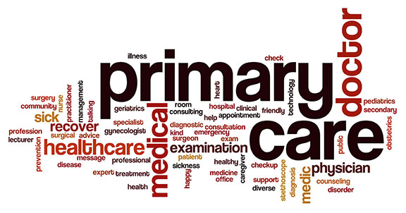 Primary care word cloud concept